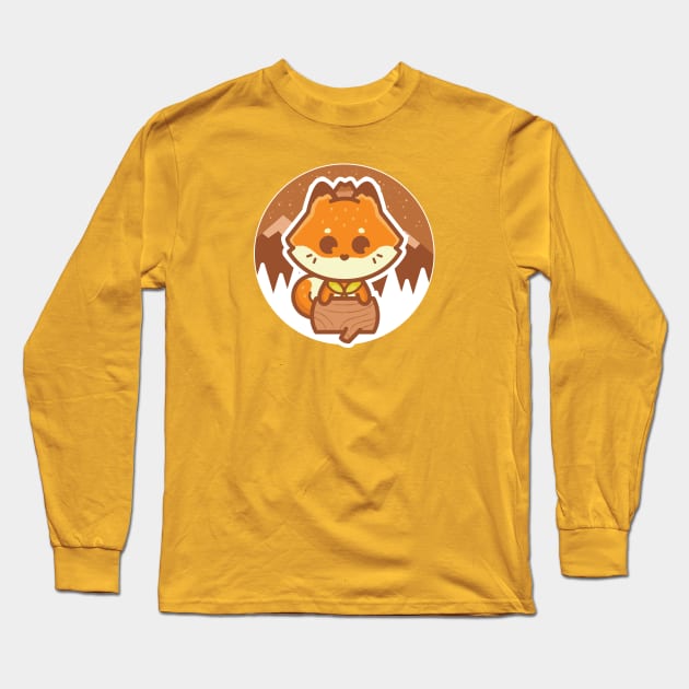 Woodland Scout Fox T-SHIRT Long Sleeve T-Shirt by YellowDice